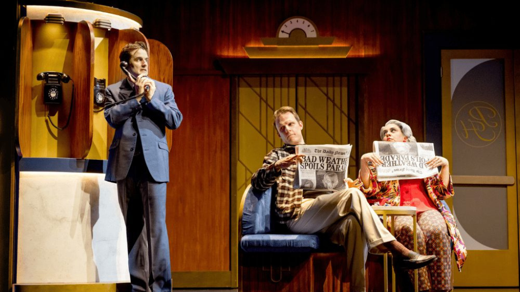 Mischief Theatre cast performing on stage