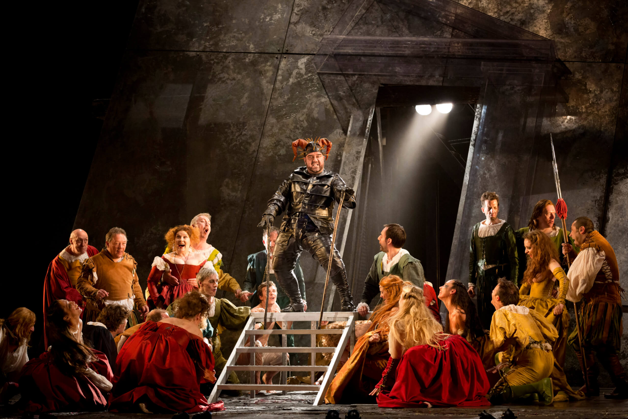 Actors performing on a London stage